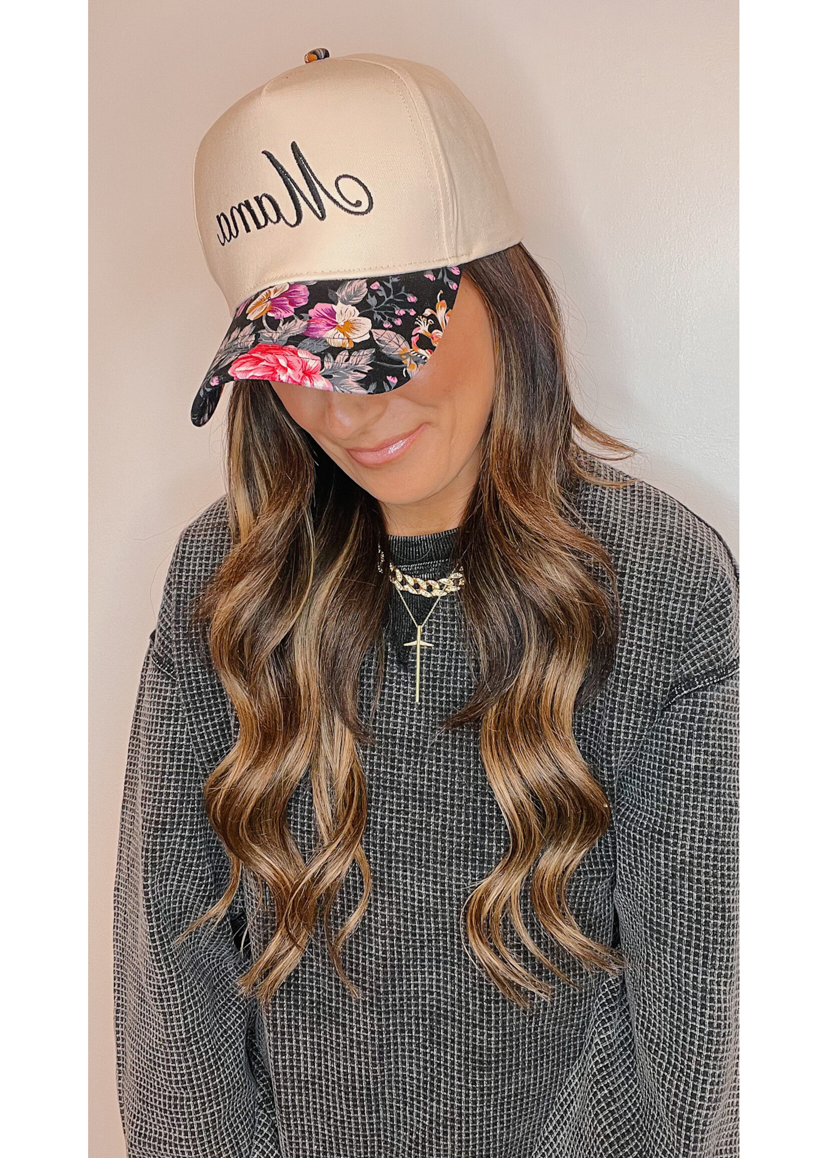 Pretty Mama Floral Trucker Hat