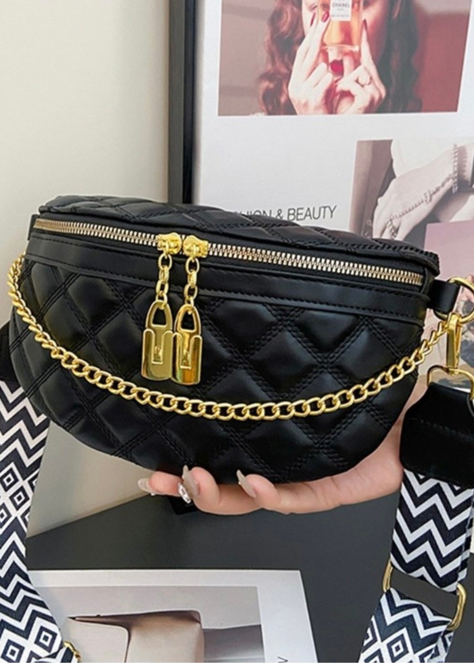Vegan Quilted Crossbody Bum Bag