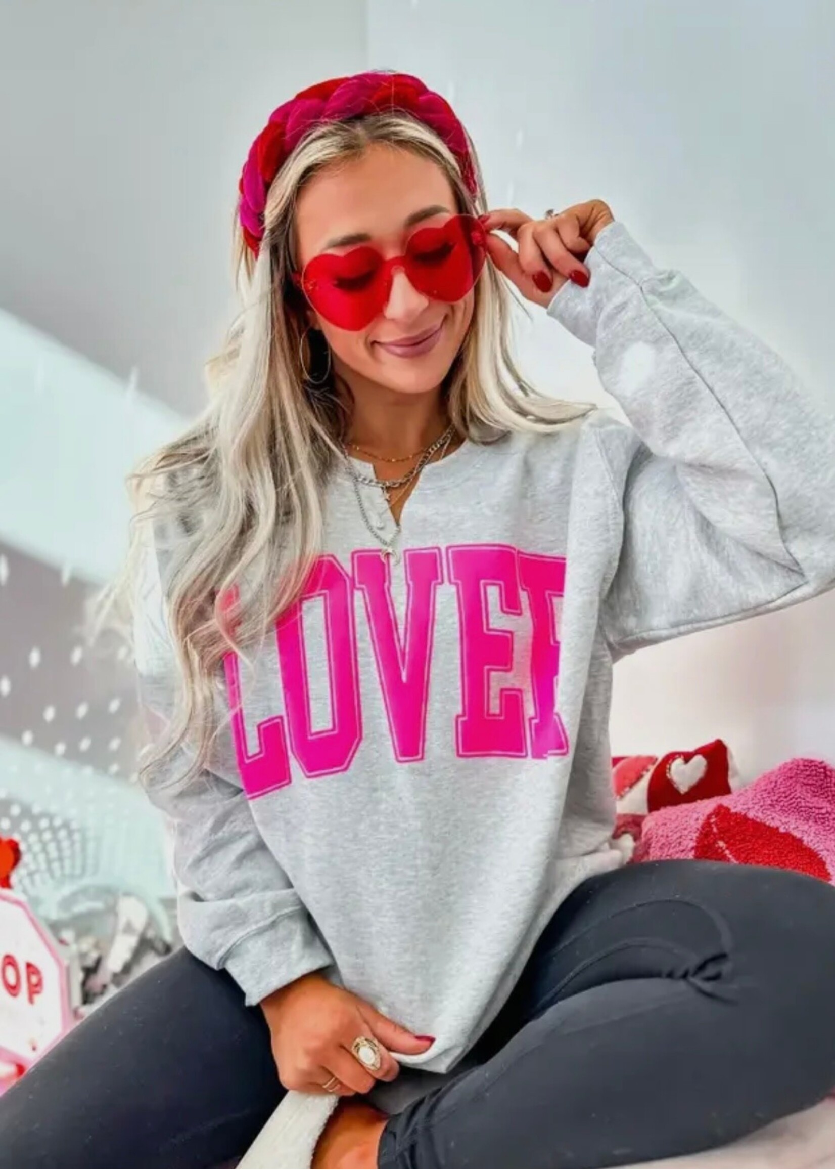 Lover Splitneck Crewneck Sweatshirt