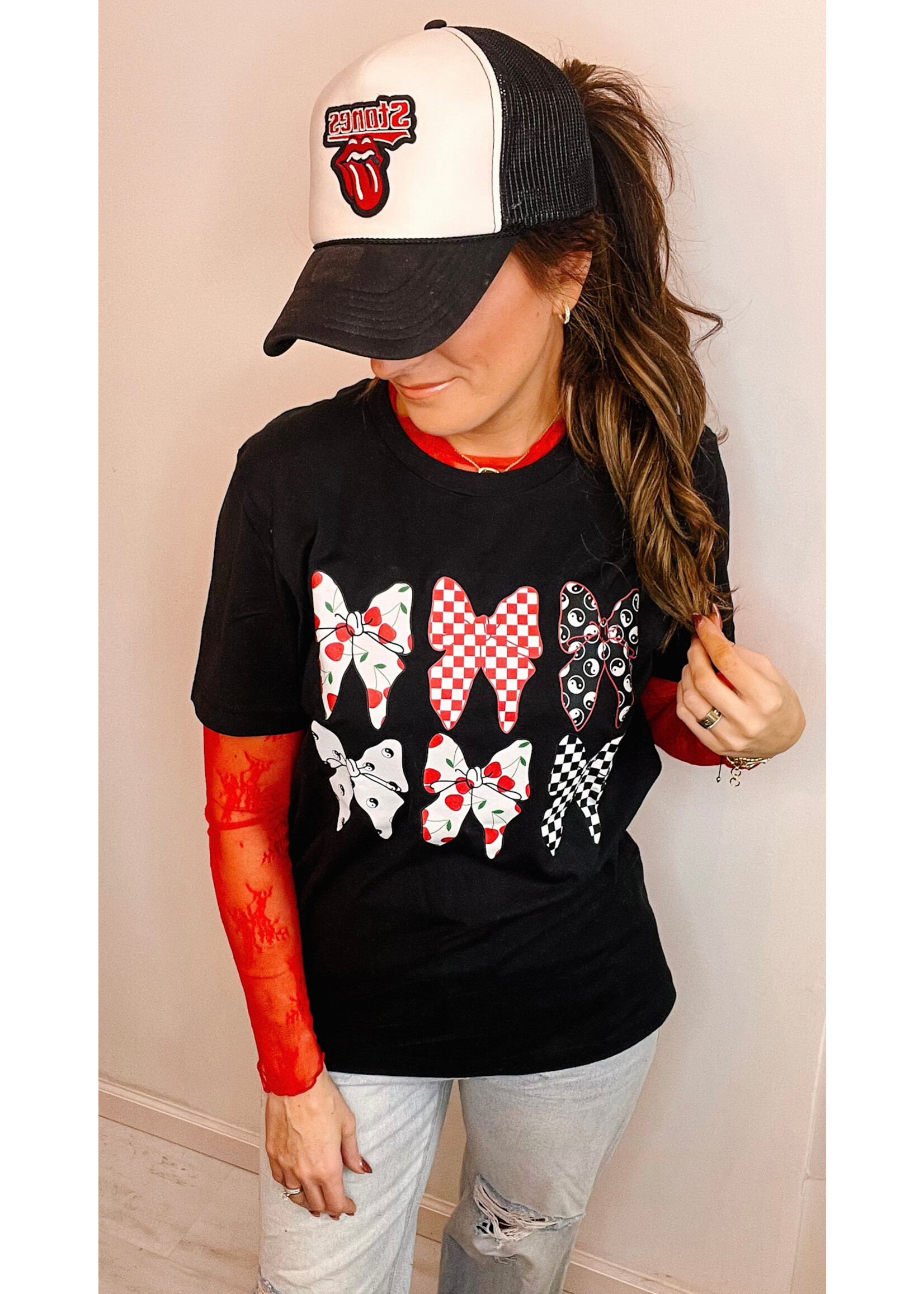 Cherry Pie Bow Graphic Tee