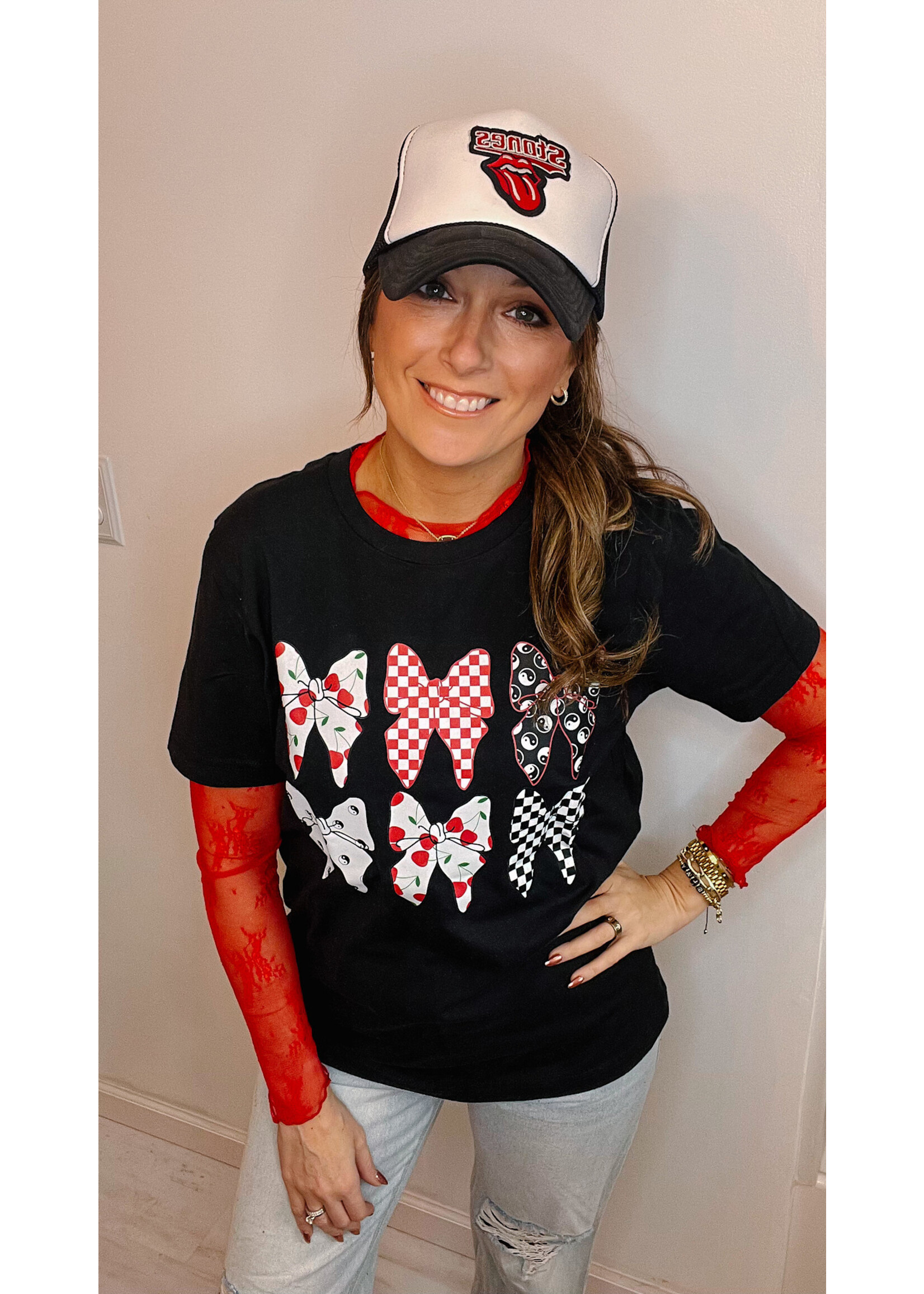 Cherry Pie Bow Graphic Tee