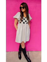 Hey Gorgeous Crochet Checkered Dress