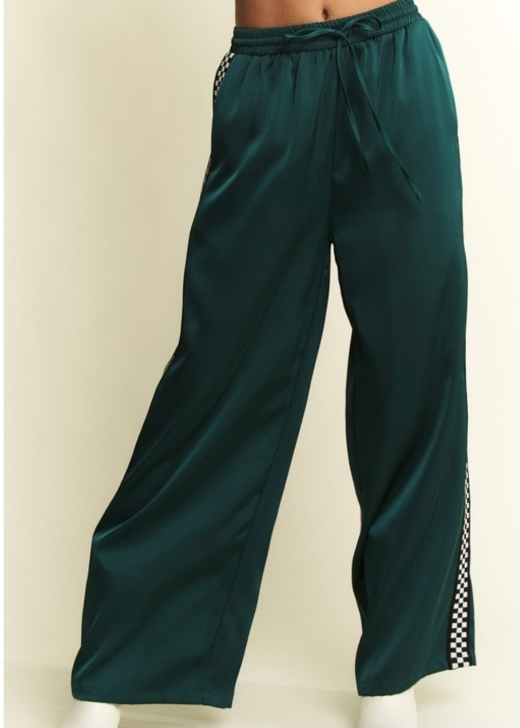 Dale Check Stripe Satin Pants