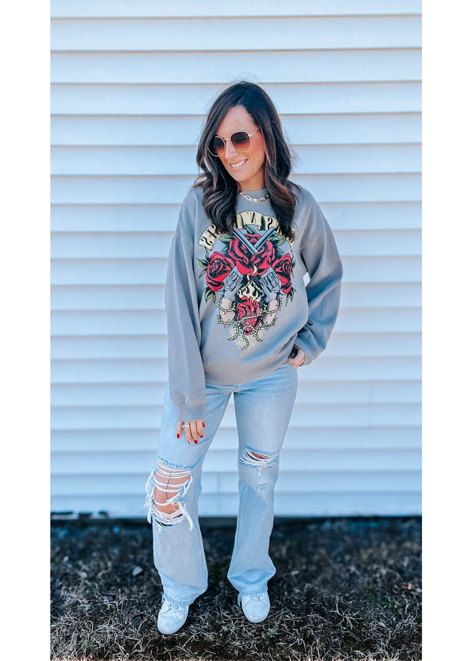 GNR Rhinestone Crewneck