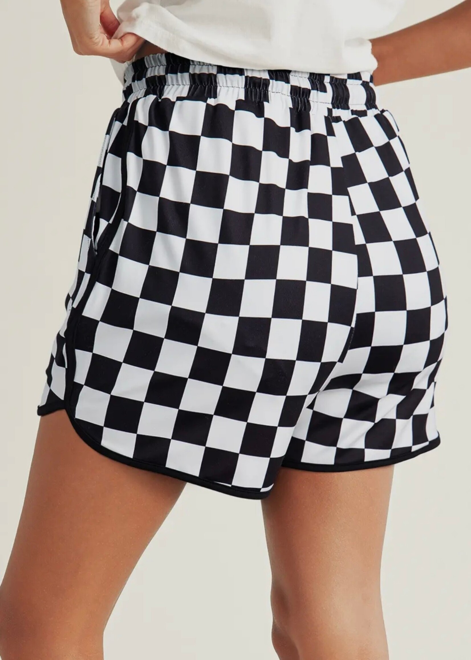 Pamona Checkered Drawstring Shorts