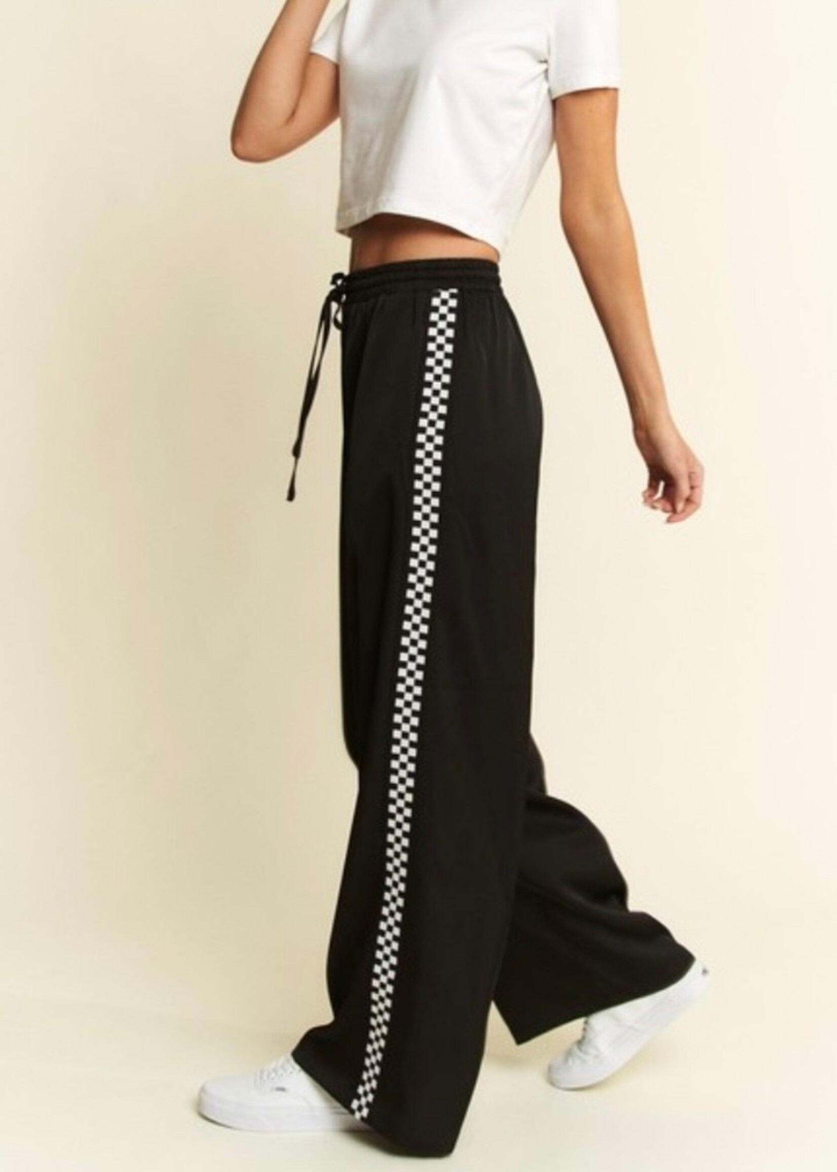 Dale Check Stripe Satin Pants