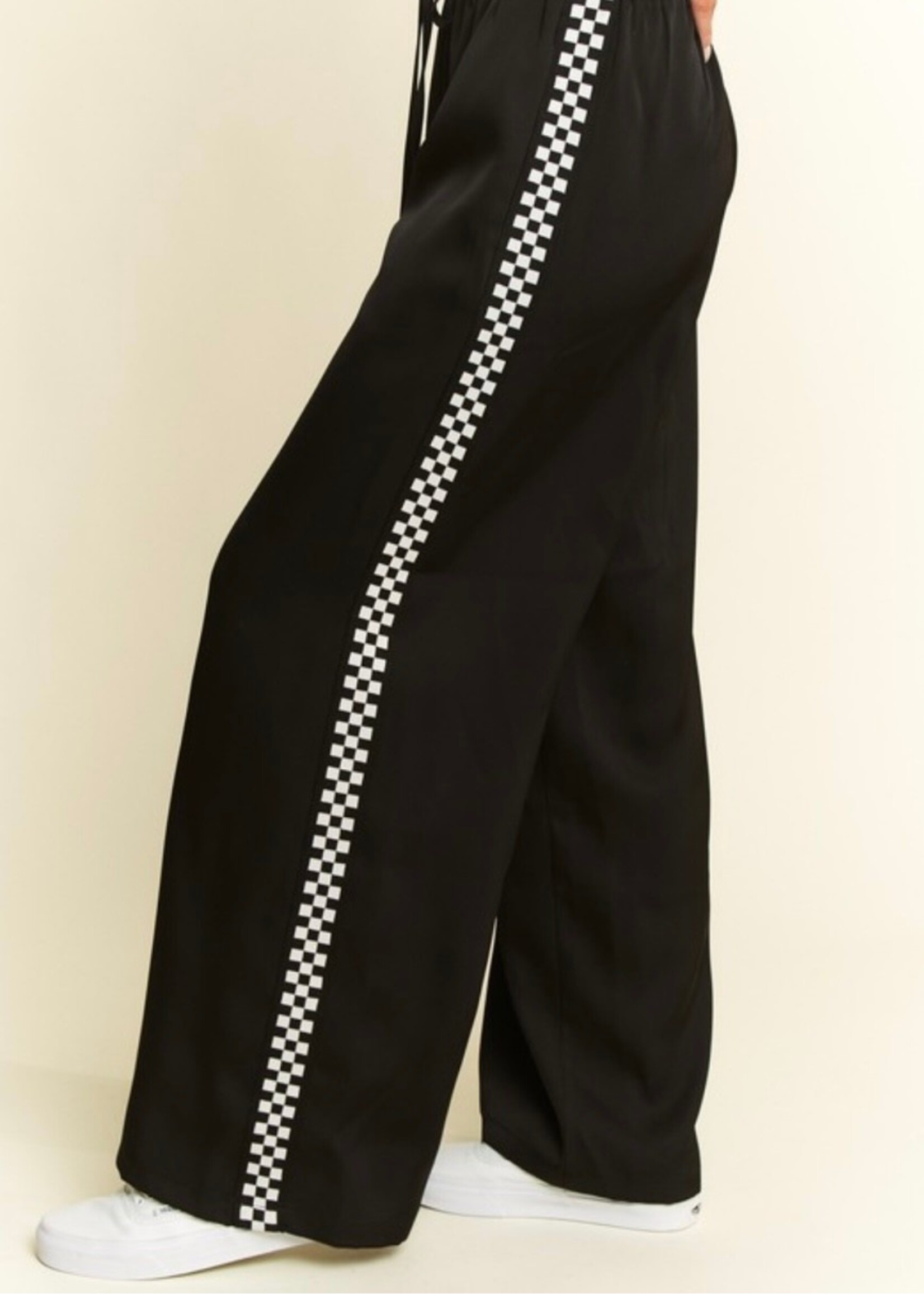 Dale Check Stripe Satin Pants