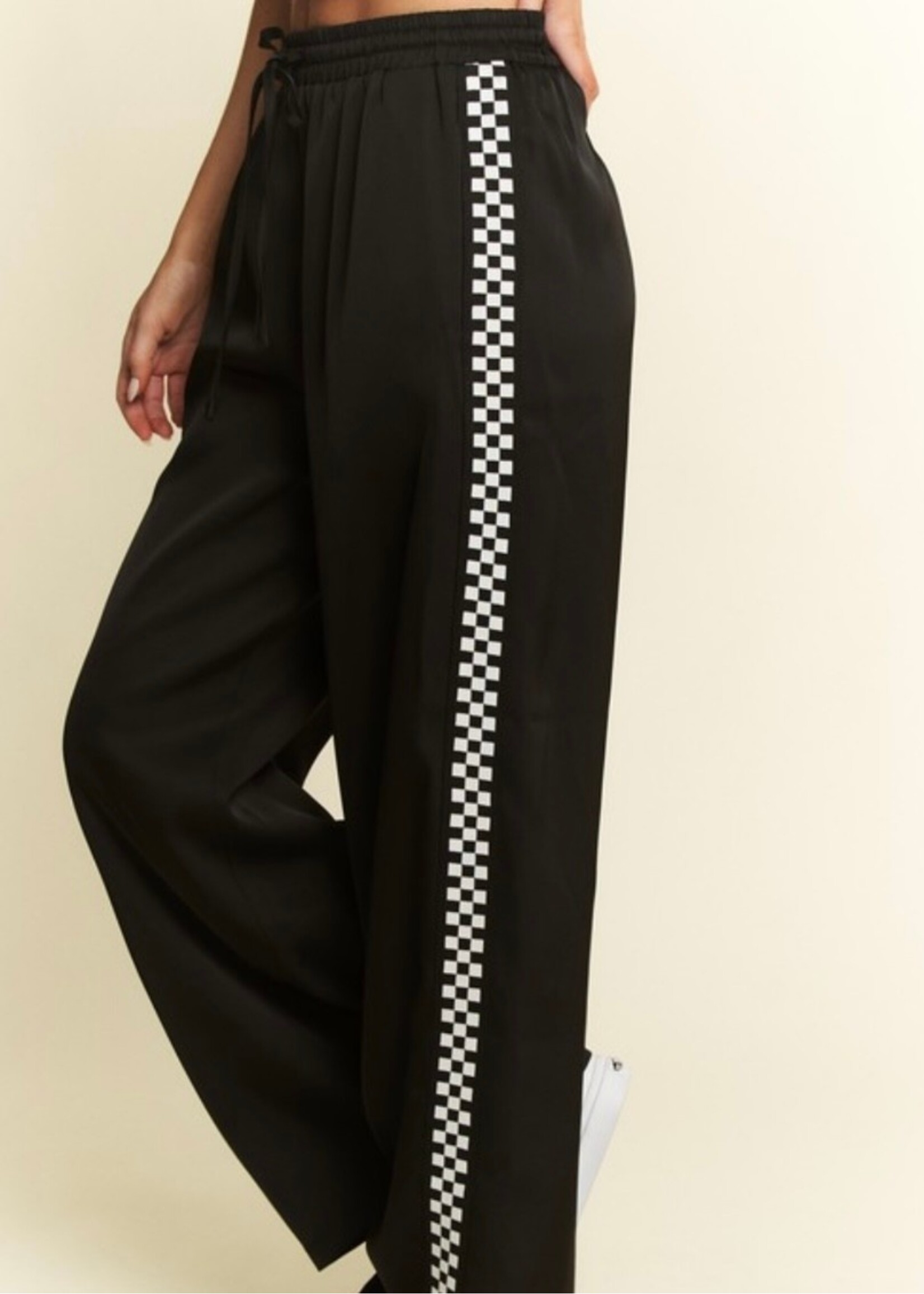 Dale Check Stripe Satin Pants