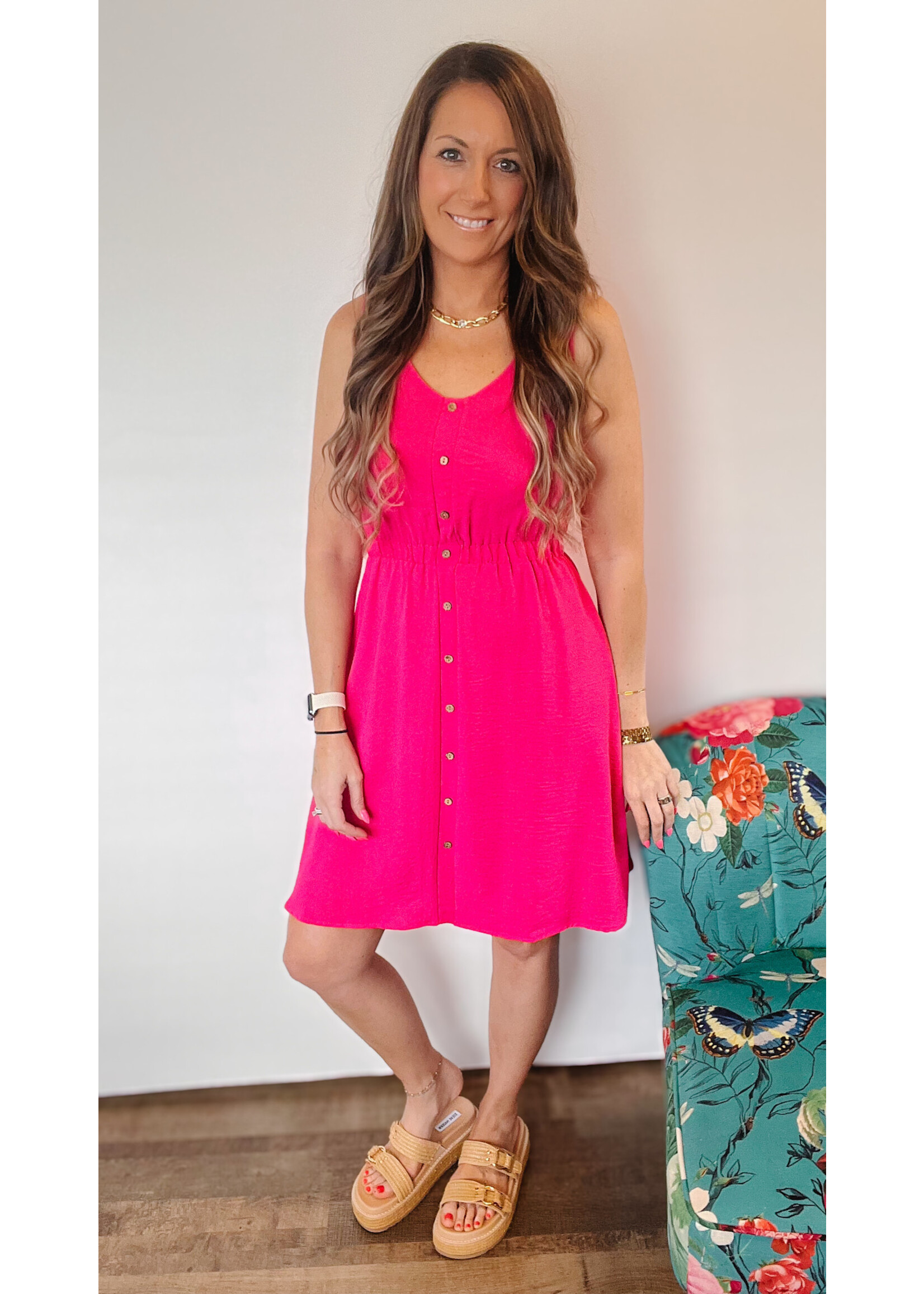 Spring Showers Button Down Dress
