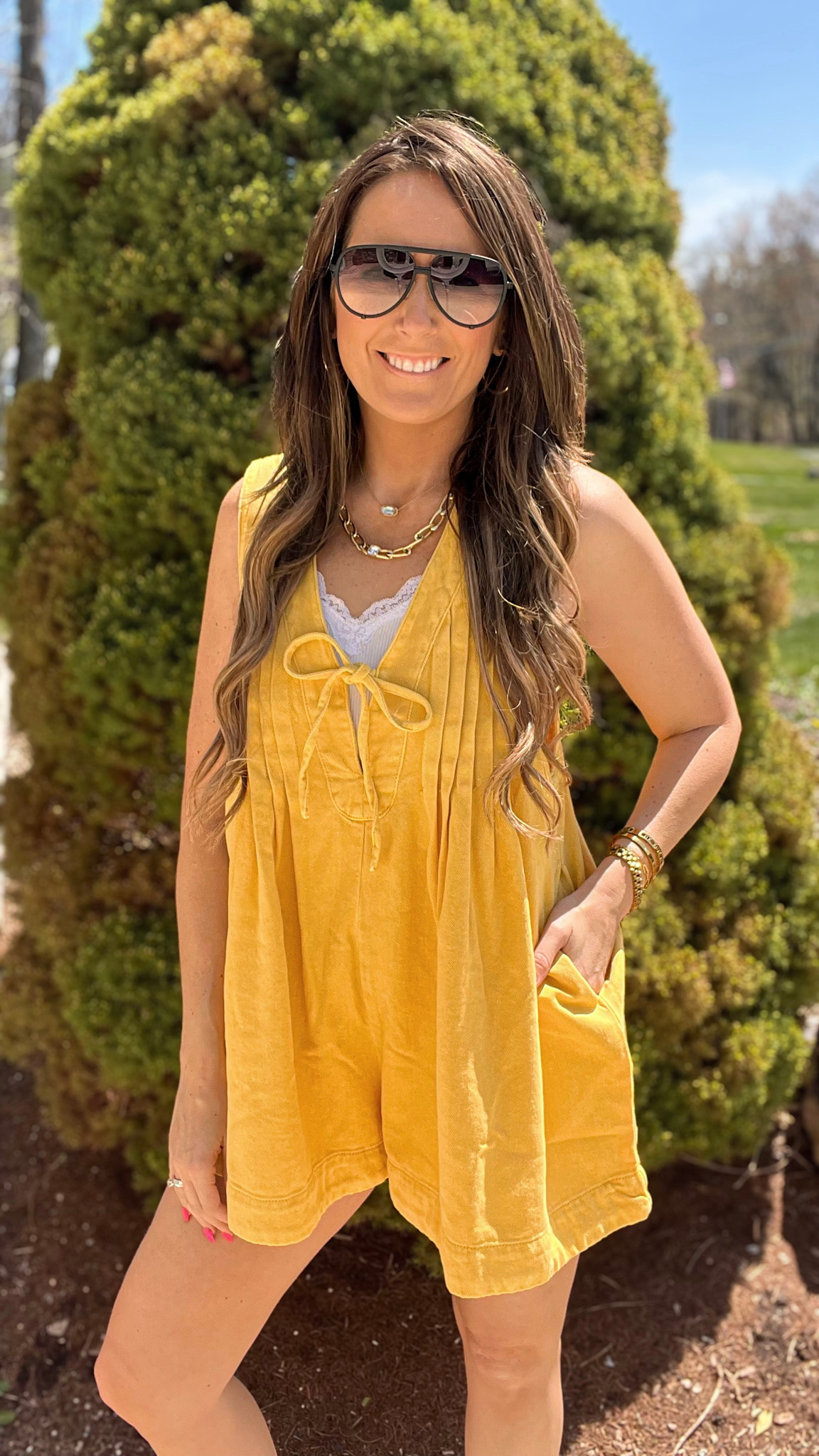 Savannah Denim Romper