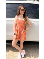 Kinney Floral Embroidered Overalls