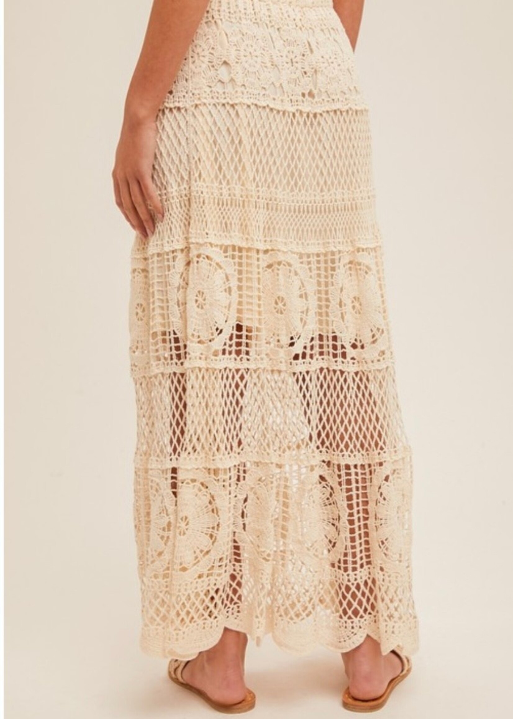 Coastal Calling Crochet Maxi Skirt