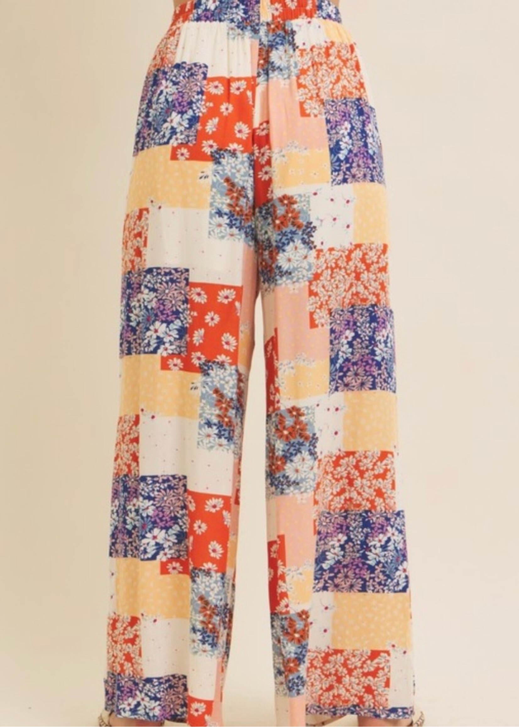 Alysen Patchwork Wide Leg Pants