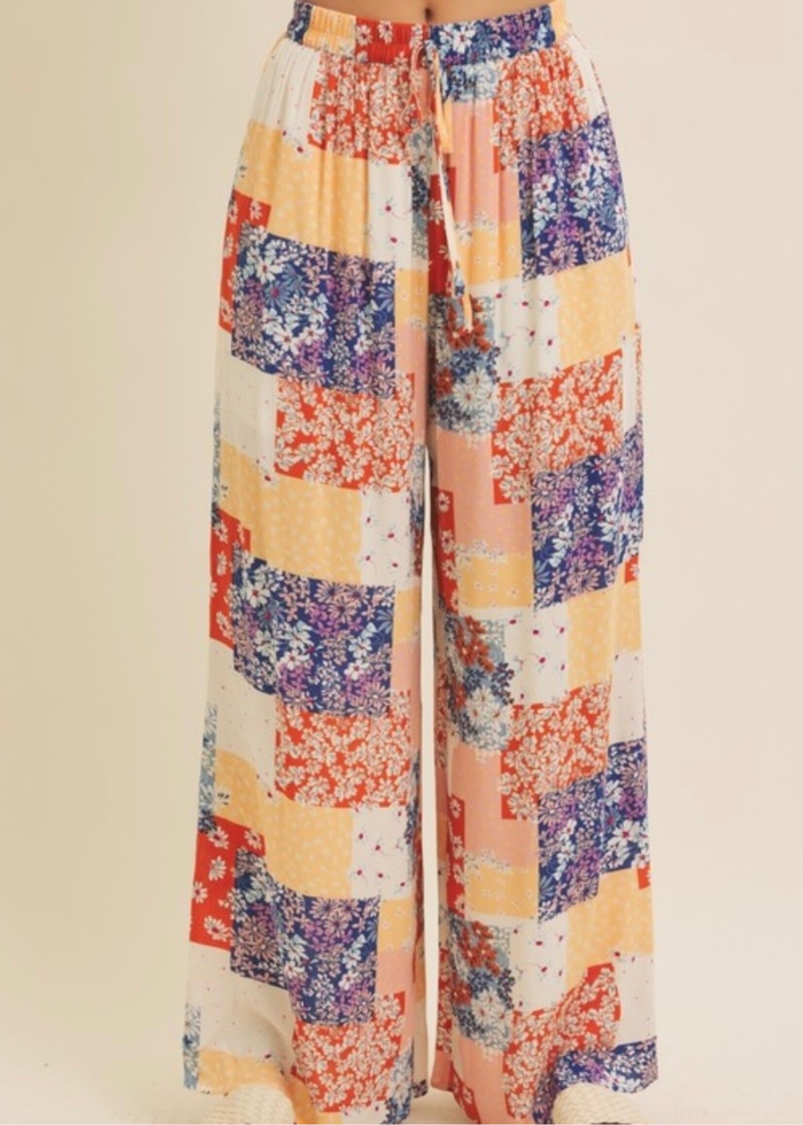 Alysen Patchwork Wide Leg Pants