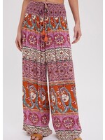 Trendsetter Boho Smocking Wide Leg Pants