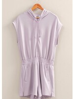 Chrissy Half Zip Hooded Romper