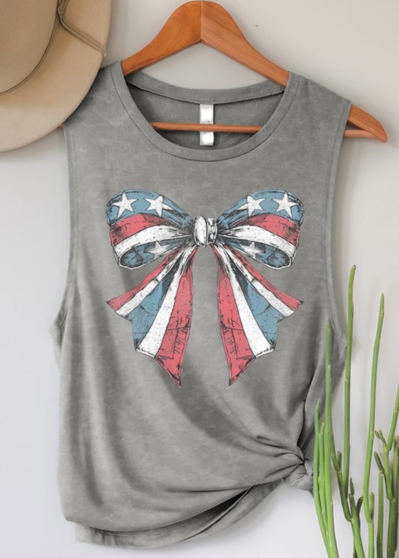 Patriotic Graphic Bow Tank