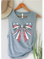 Patriotic Graphic Bow Tank