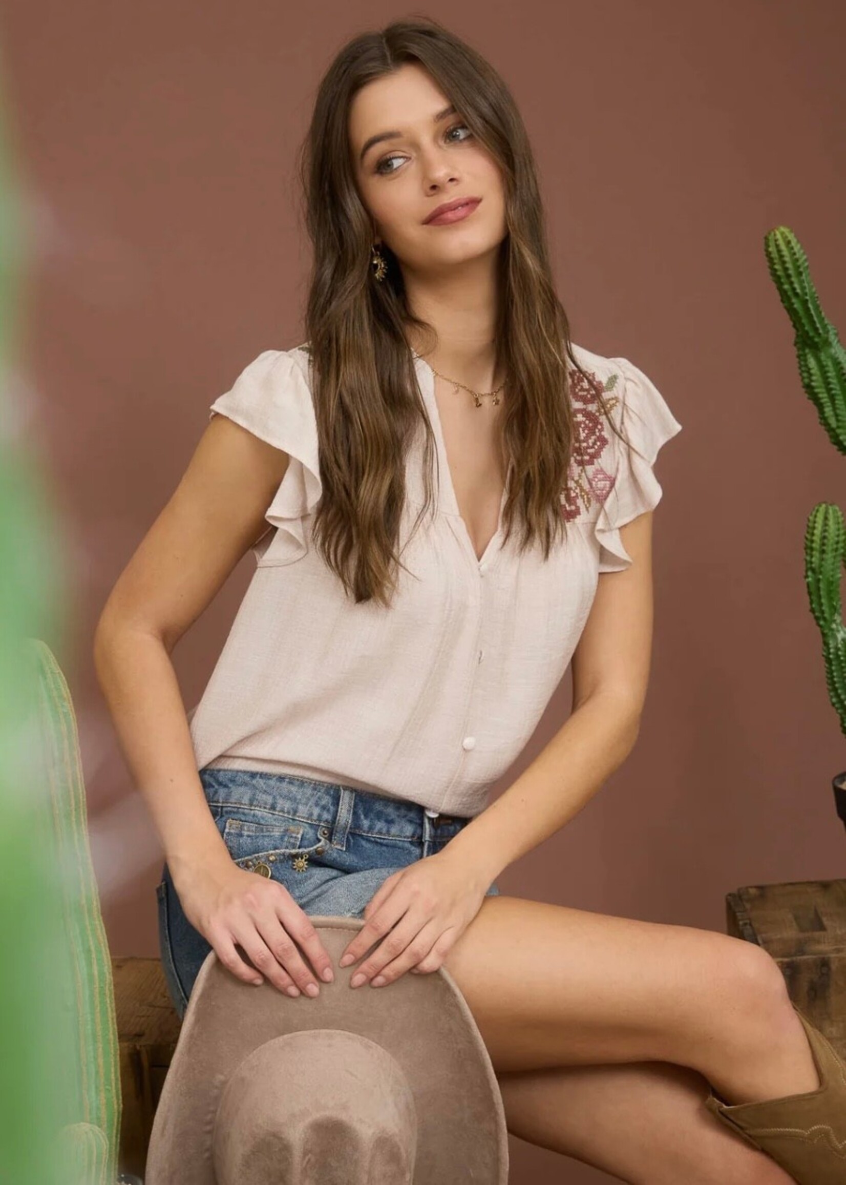 Nala Floral Embroidered Top
