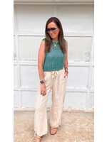 Dessie Acid Washed Crochet Tank