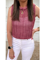 Dessie Acid Washed Crochet Tank