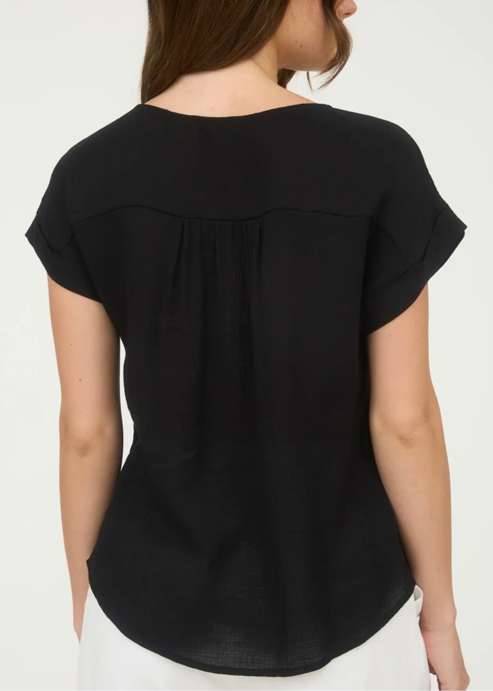 Marletta Lace Trim Crochet Top