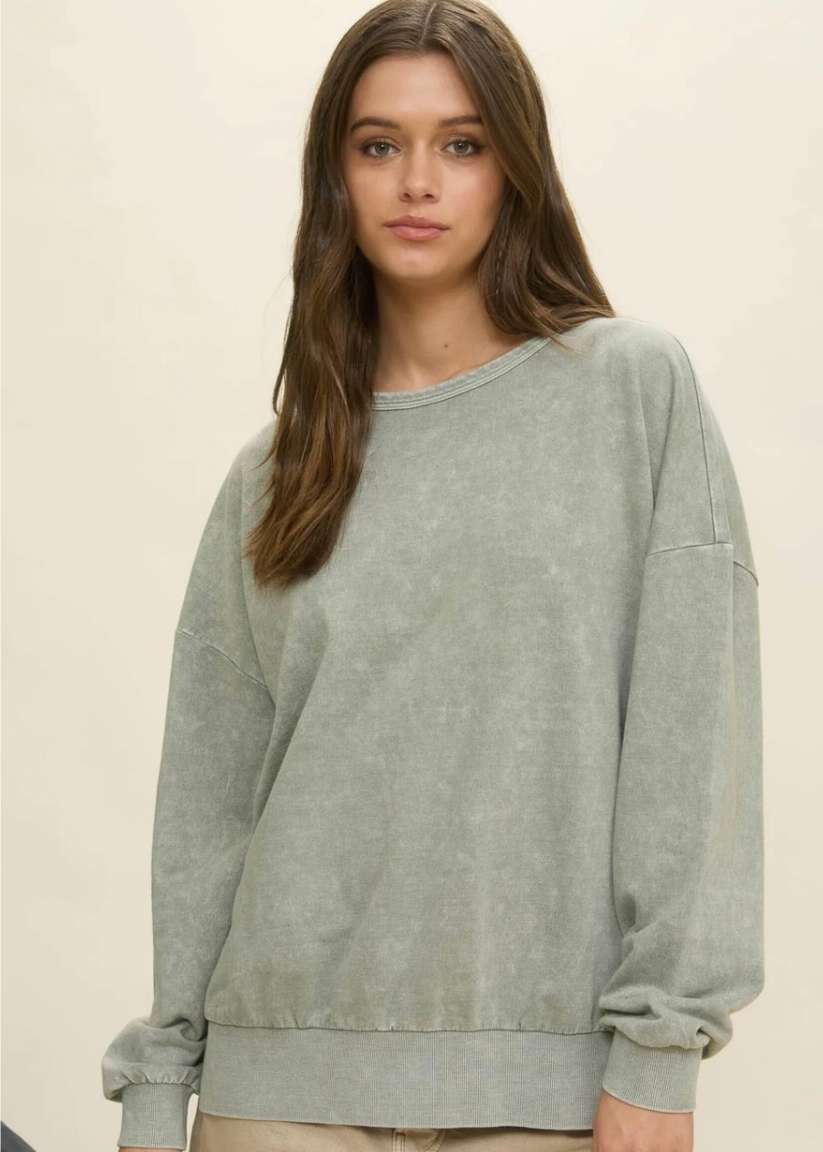 Cool Nights Washed Crewneck