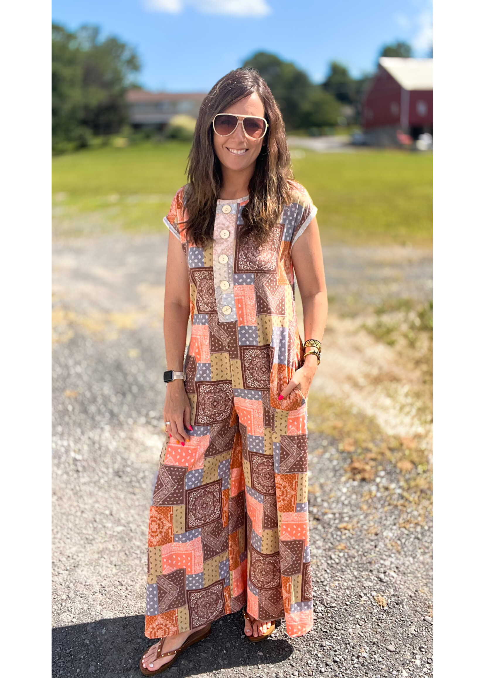 Sawyer Paisley Patchwork Jumpsuit