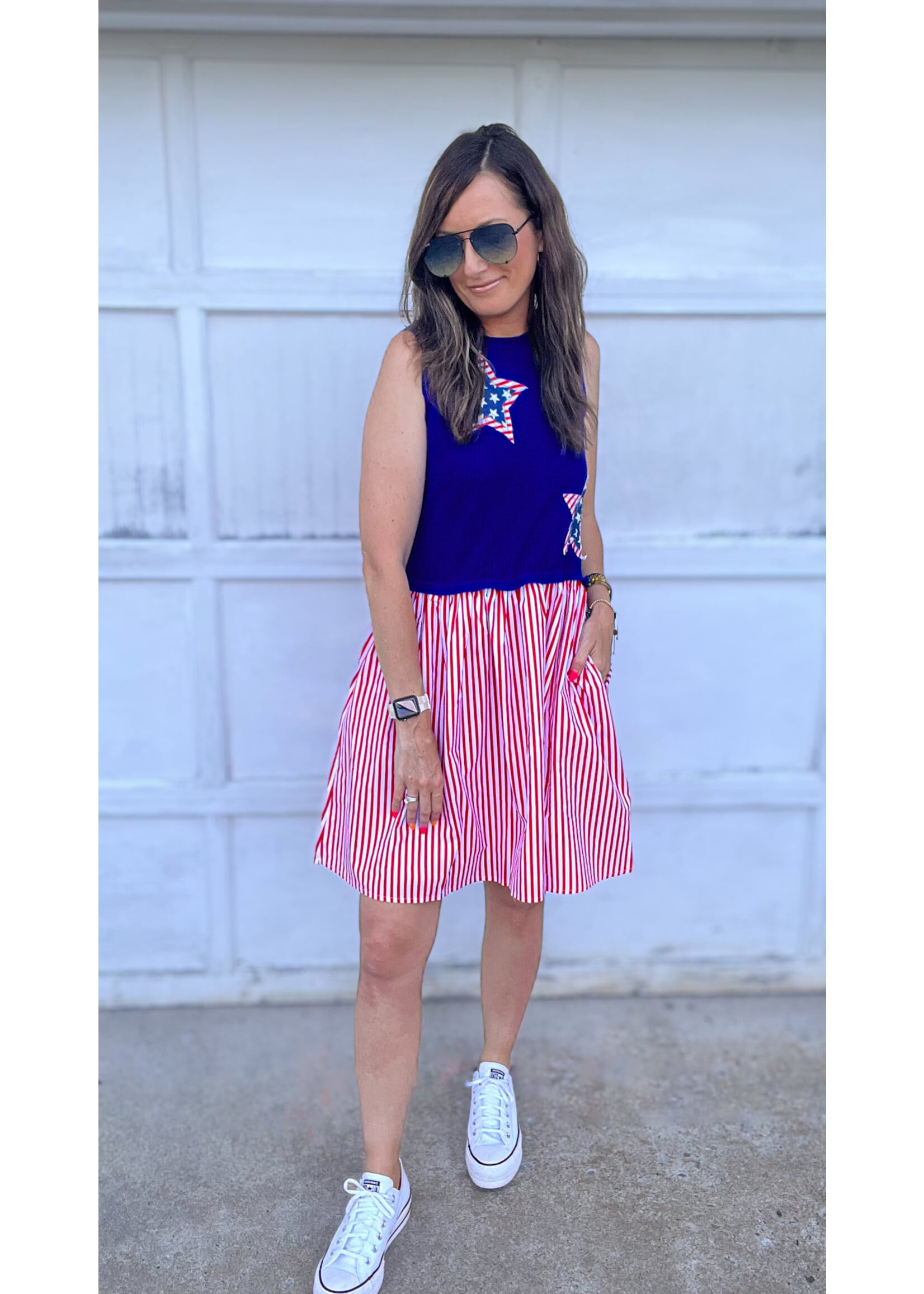 All American Mixed Media Dress