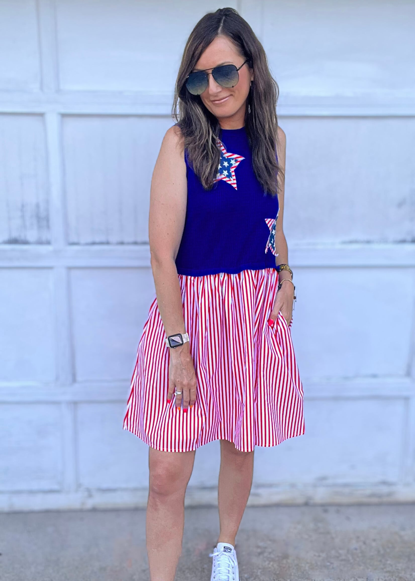 All American Mixed Media Dress