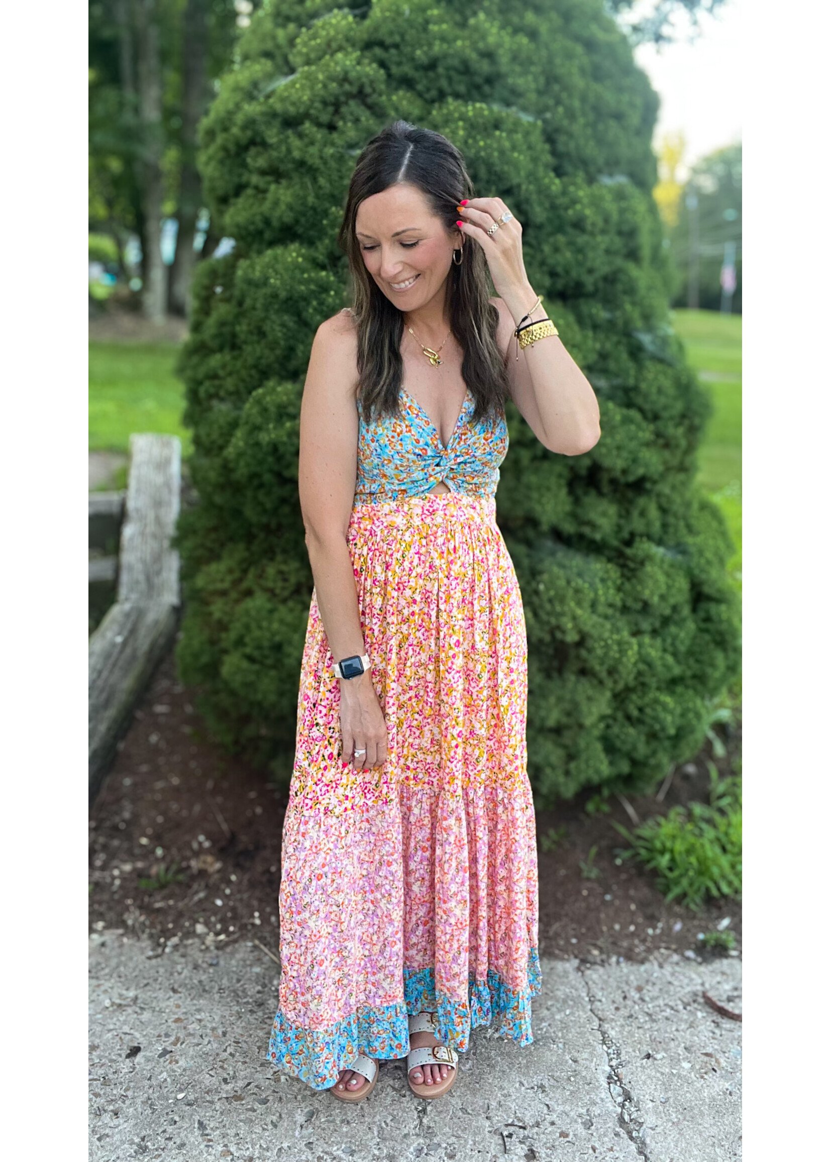 Barefoot Bloom Cut Out Maxi Dress