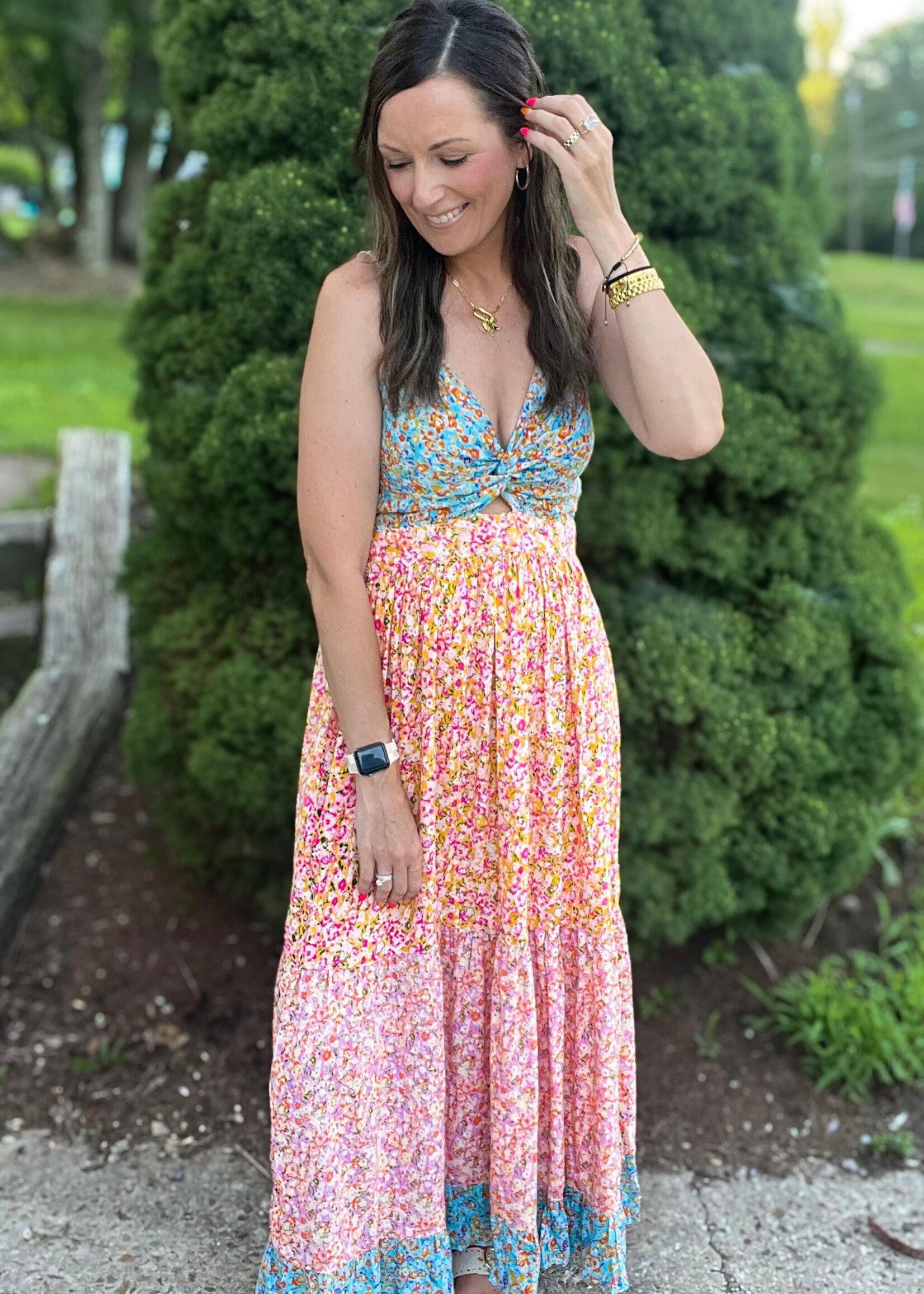 Barefoot Bloom Cut Out Maxi Dress