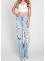 Klari Distressed Vintage Flare Jeans