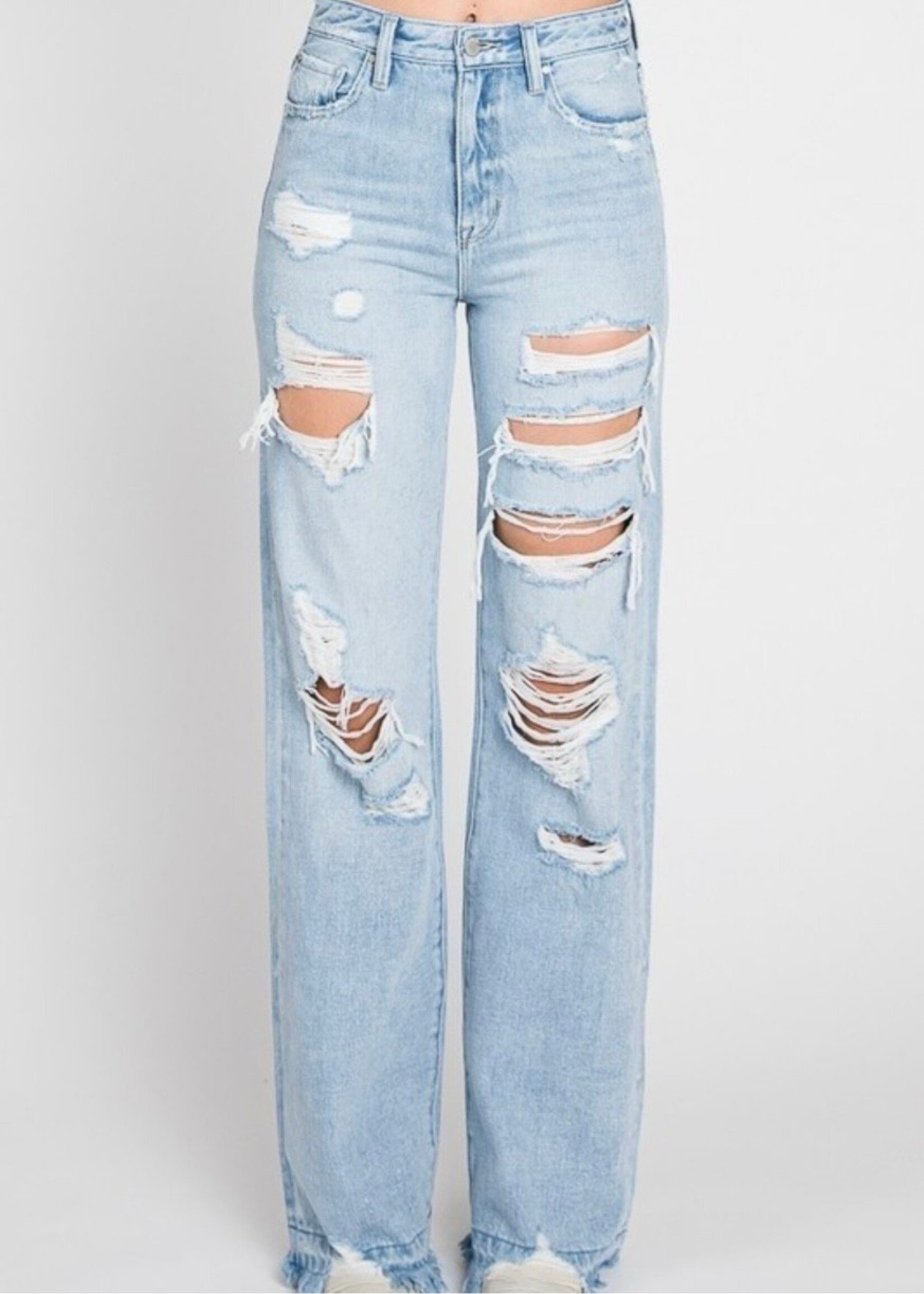 Klari Distressed Vintage Flare Jeans