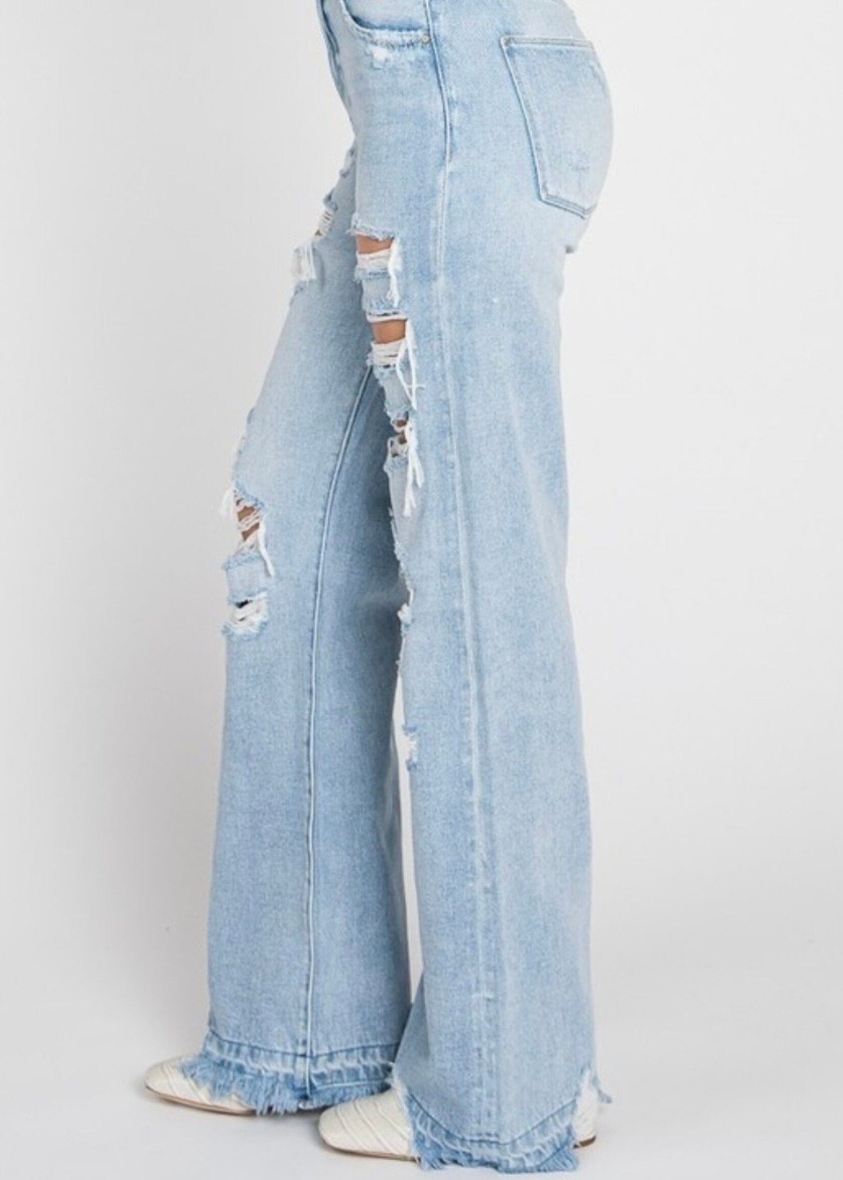 Klari Distressed Vintage Flare Jeans