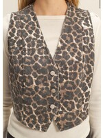 Luxee Leopard Denim Vest