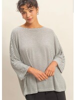 Harvey Striped Oversized Top