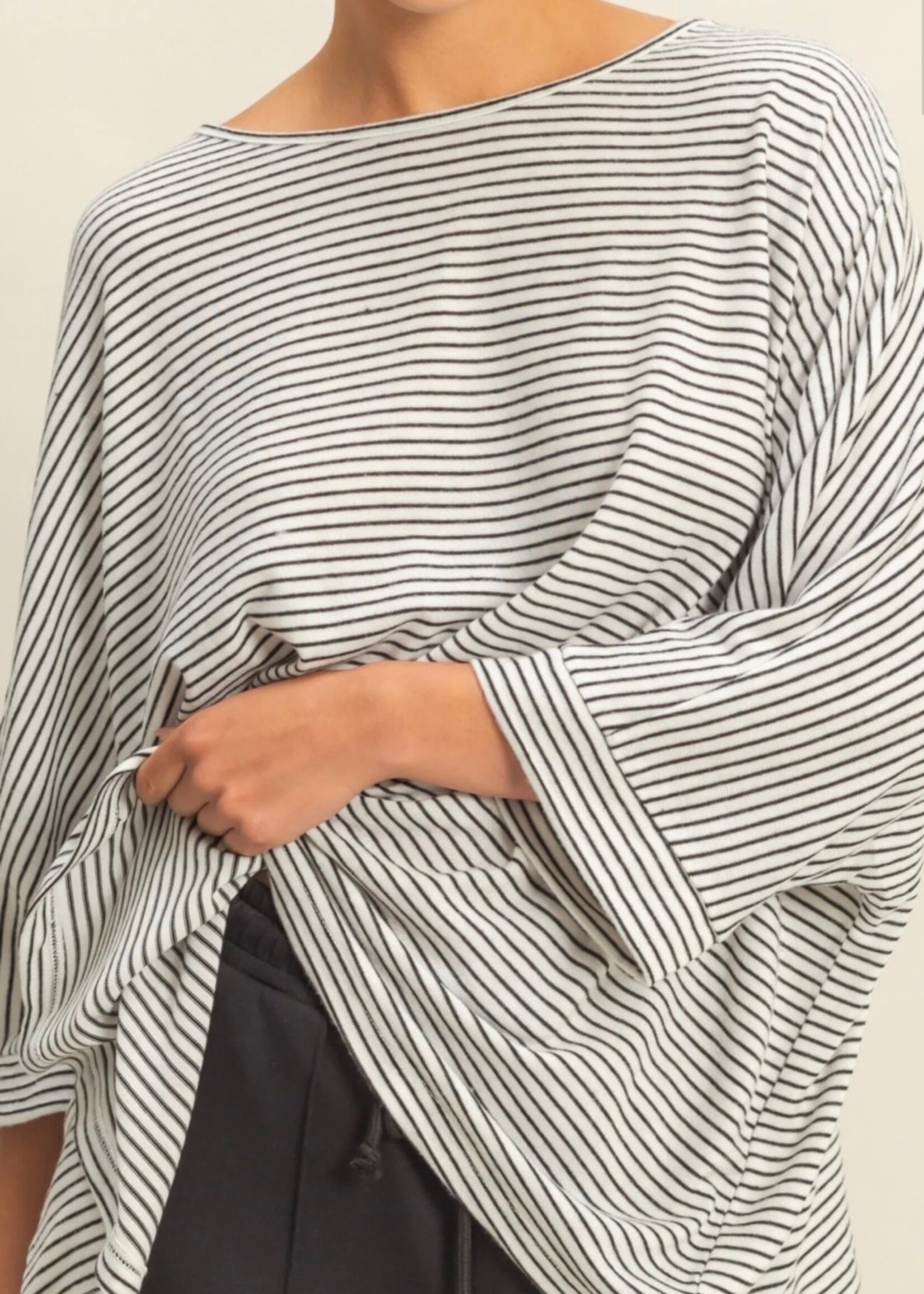 Harvey Striped Oversized Top