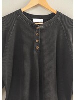 Lana Mineral Washed Waffle Henley Top