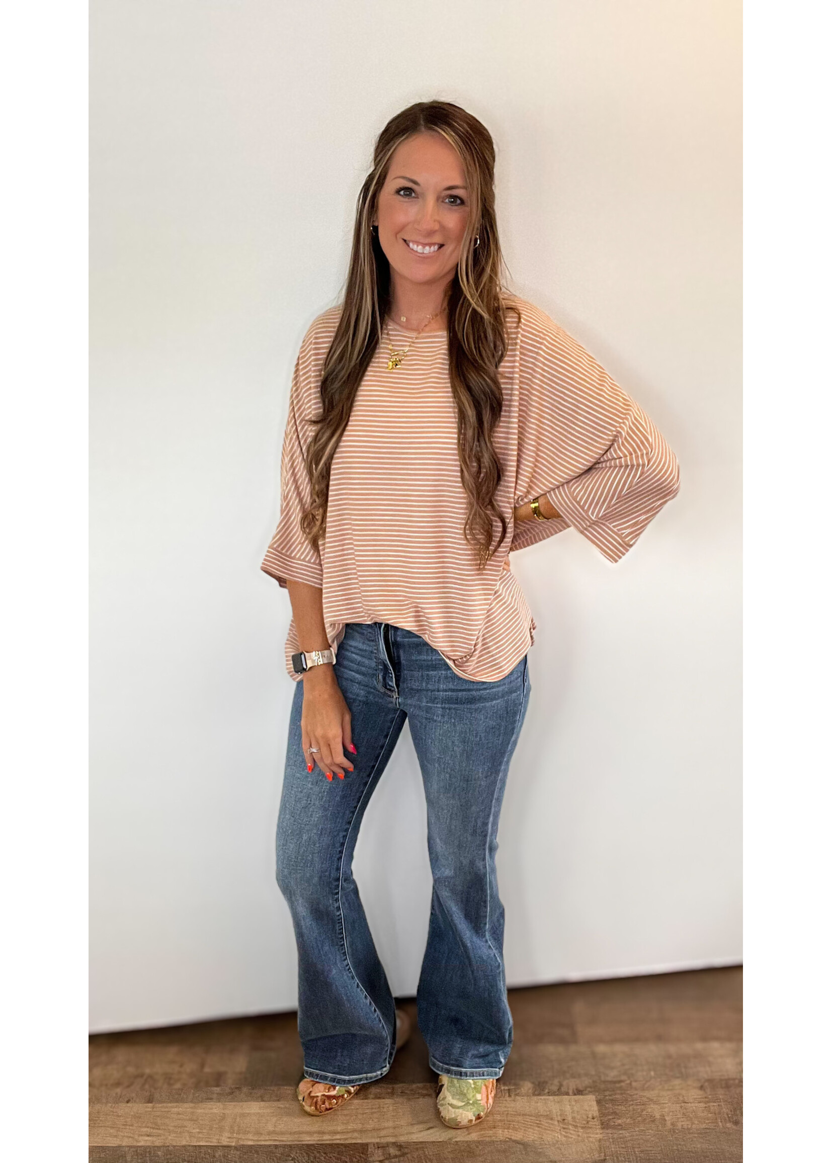 Harvey Striped Oversized Top