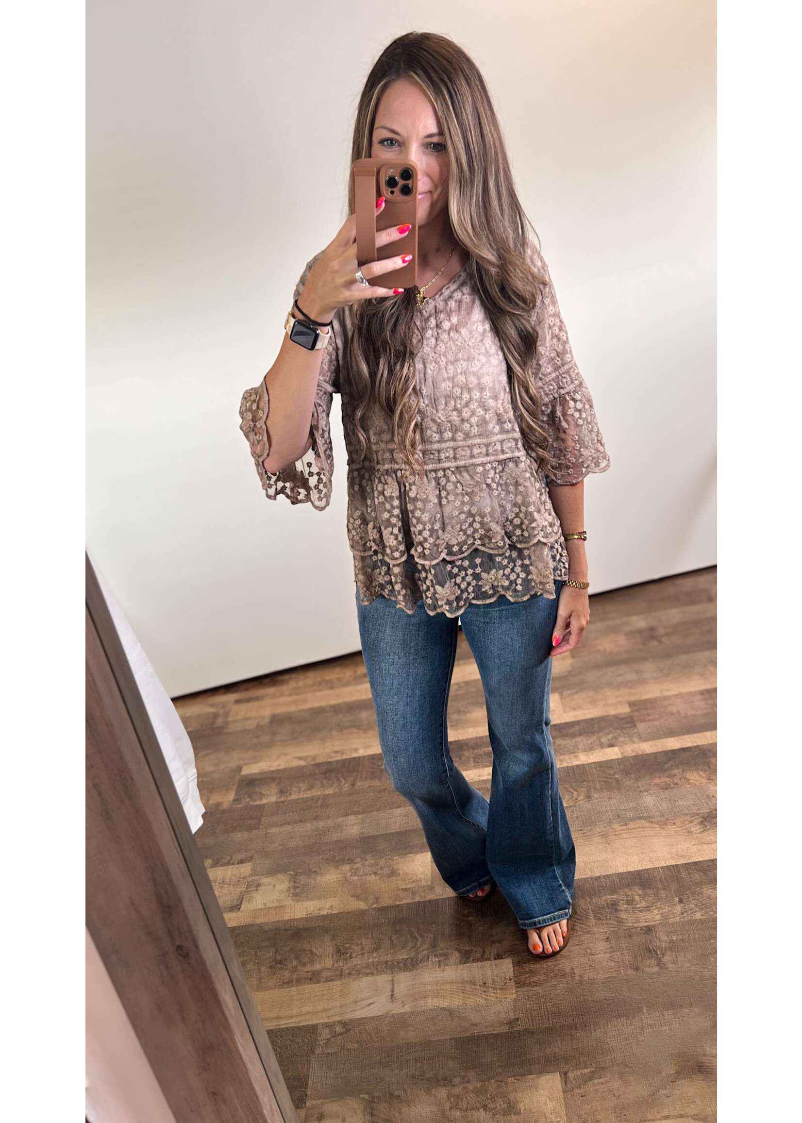 Lucienne Bell Sleeve Lace Top