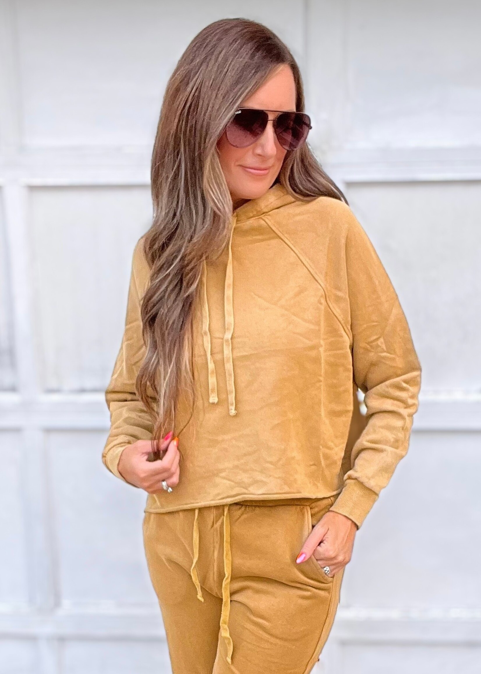 Lura Mineral Wash Cropped Hoodie