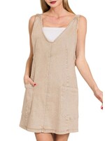 Brunch Date Denim Overall Dress