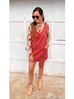 Brunch Date Denim Overall Dress