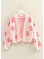 First Frost Floral Fuzzy Cardigan