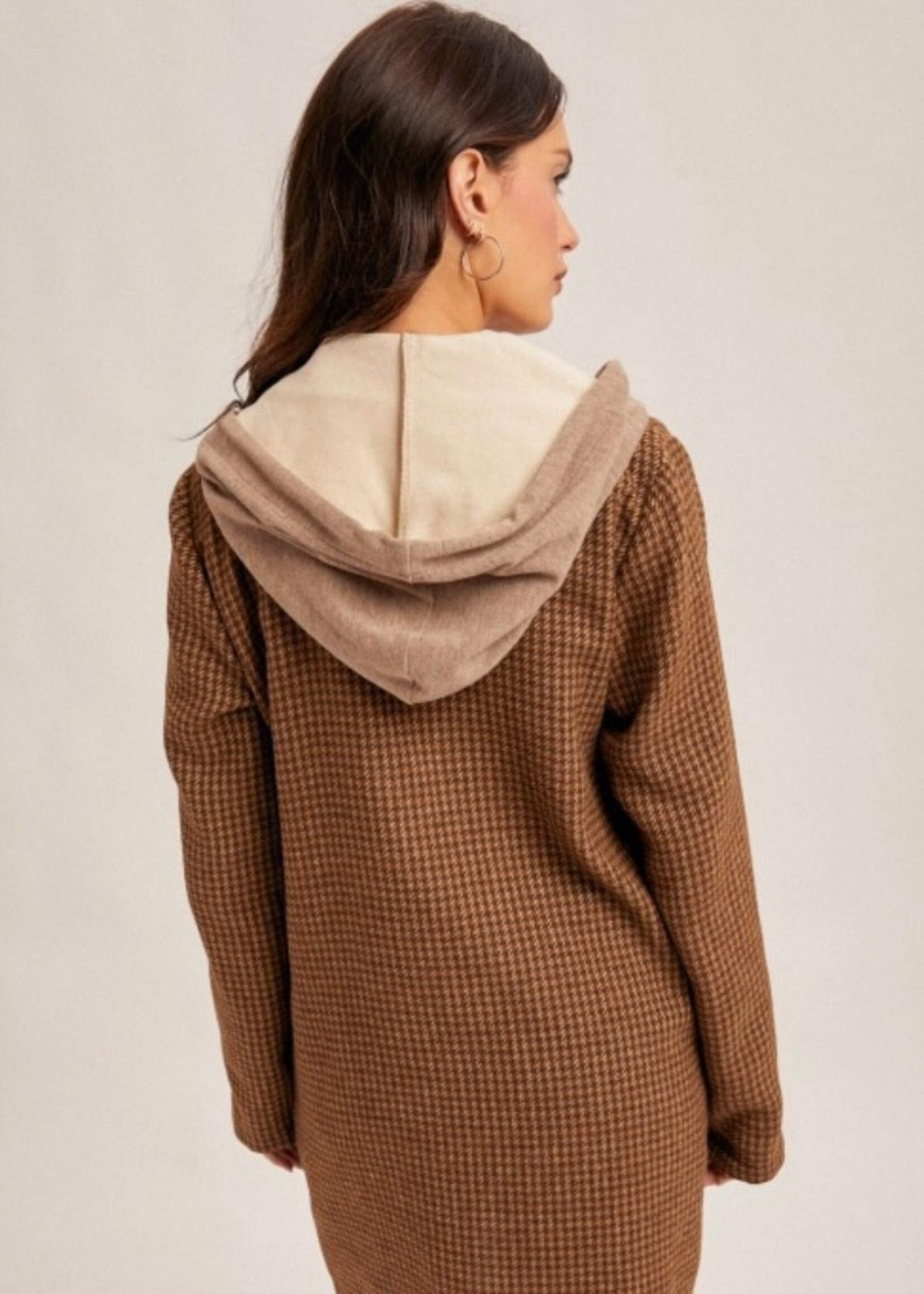 Cocoa Detachable Hoodie Two-fer Coat