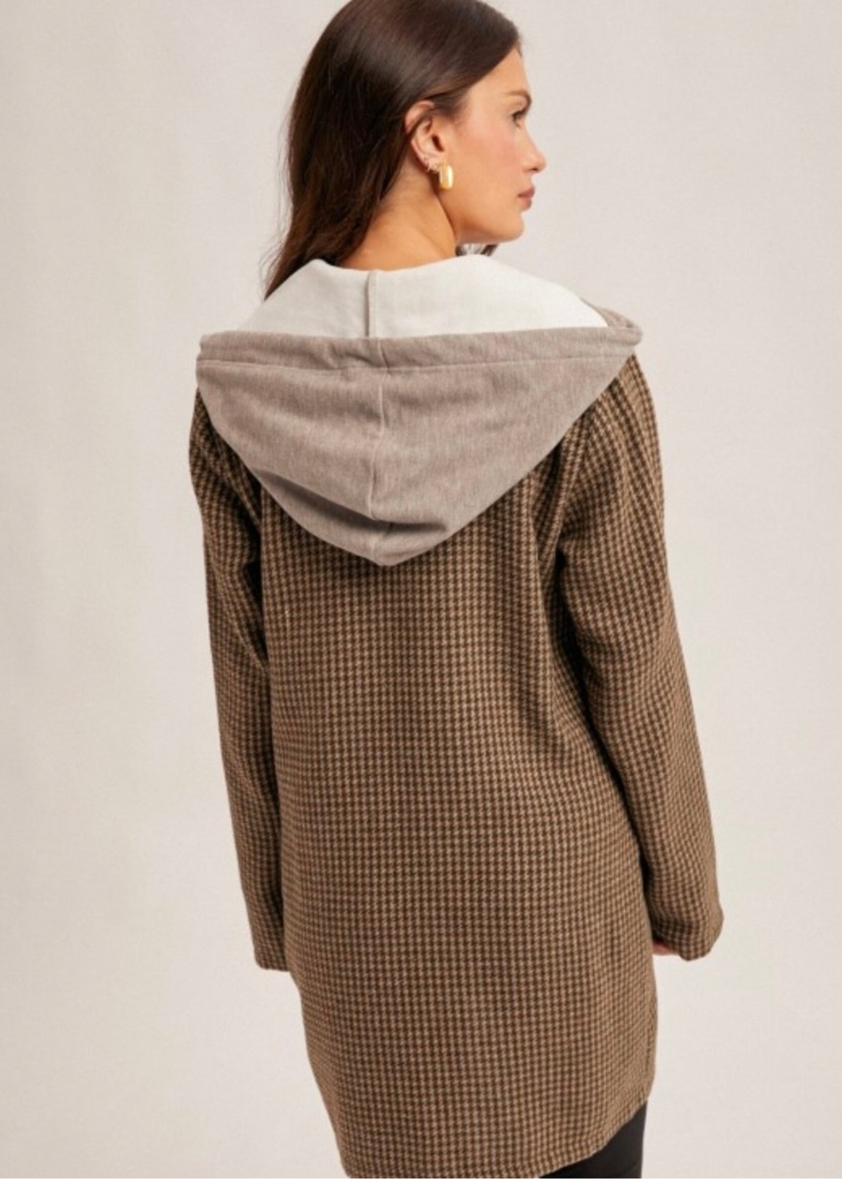 Cocoa Detachable Hoodie Two-fer Coat