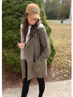 Cocoa Detachable Hoodie Two-fer Coat