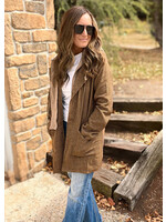 Cocoa Detachable Hoodie Two-fer Coat
