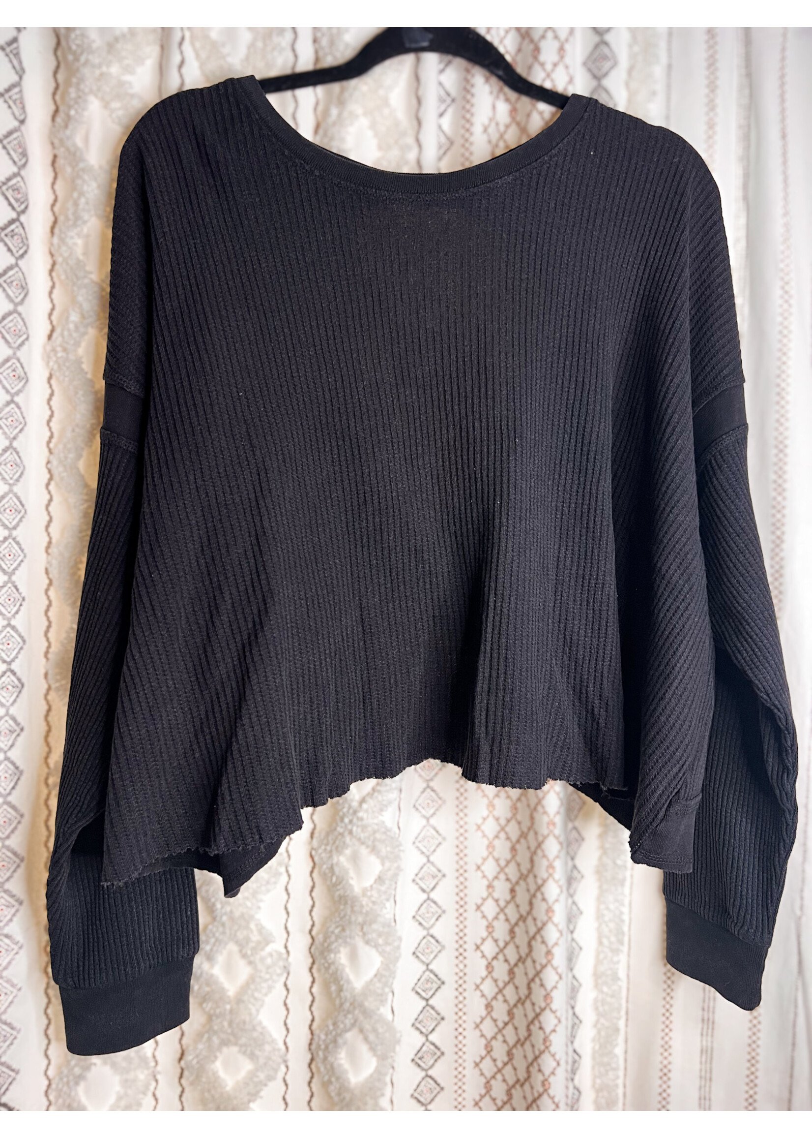 Tia Open Back Textured Top